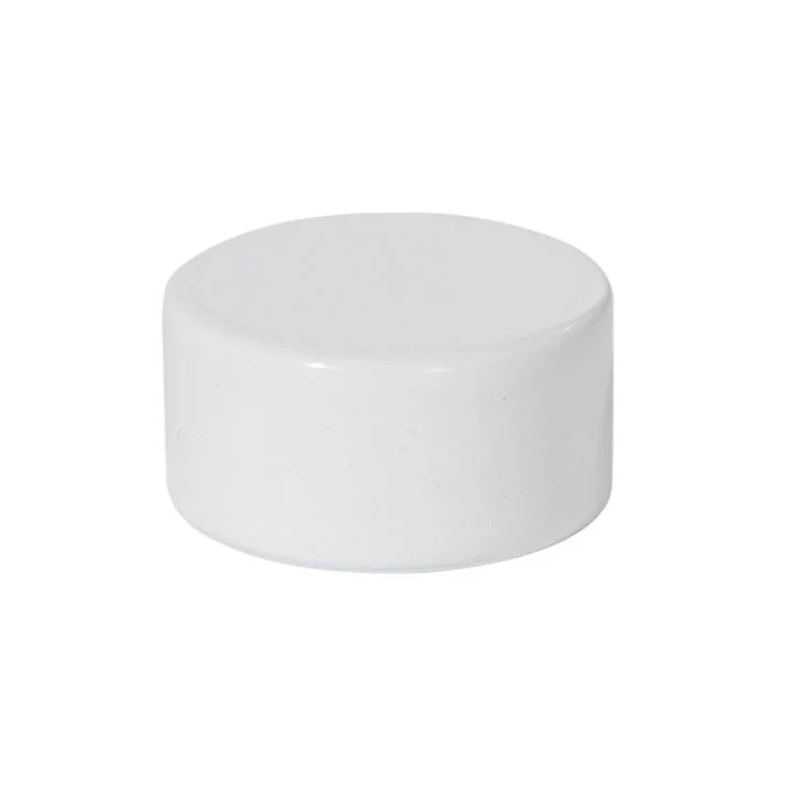 3/8 Inch Tall Modern Brass Cap, 1/8F, White Enamel Finish (21239W)