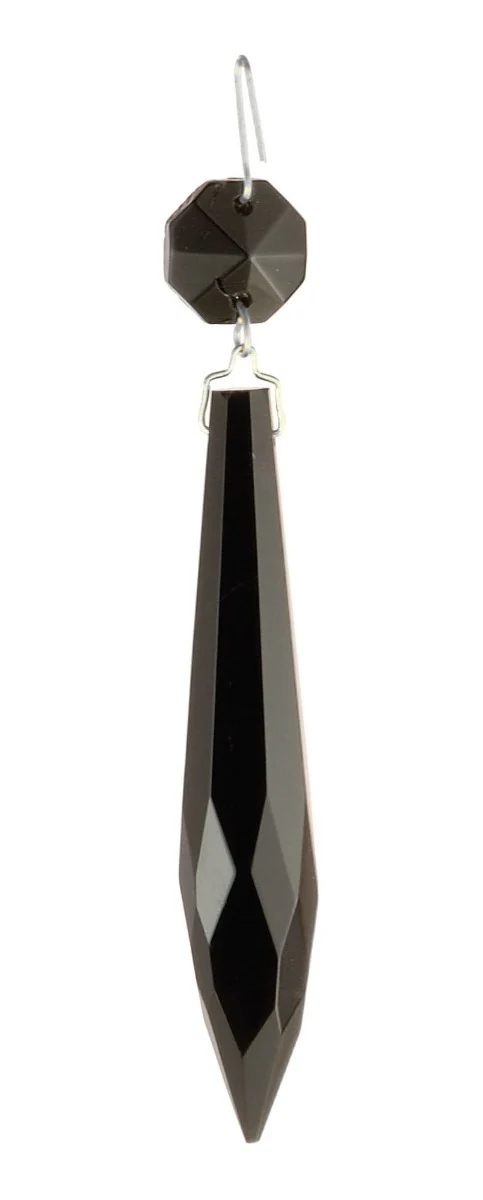 3" Black Crystal U-Drop Prism, ~4-1/4" overall length (55030D)
