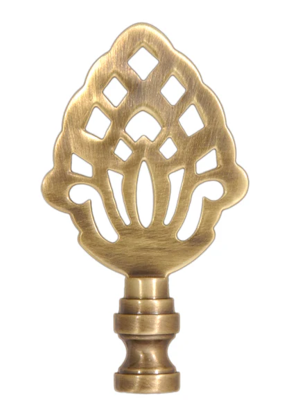 3" Tall Cast Metal Open Acorn Antique Finish Finial 1/4-27F Tap (11160A)