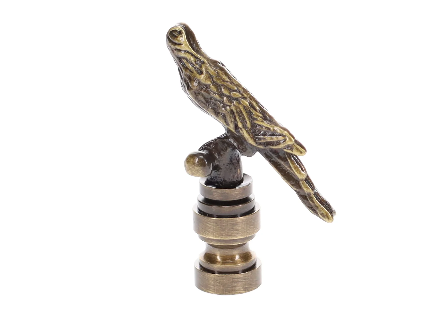 2-1/4" Tall Die Cast Metal "Parrot" Finial with an Antique Finish Tap 1/4-27F (11165A) - Image 3