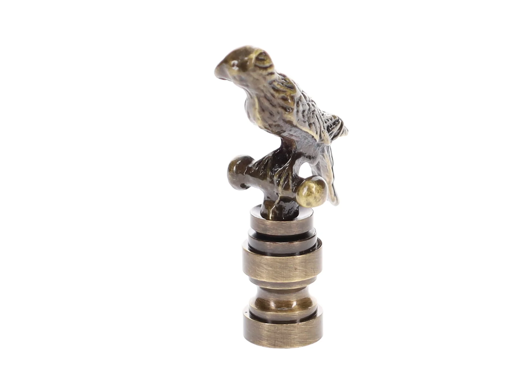 2-1/4" Tall Die Cast Metal "Parrot" Finial with an Antique Finish Tap 1/4-27F (11165A) - Image 4