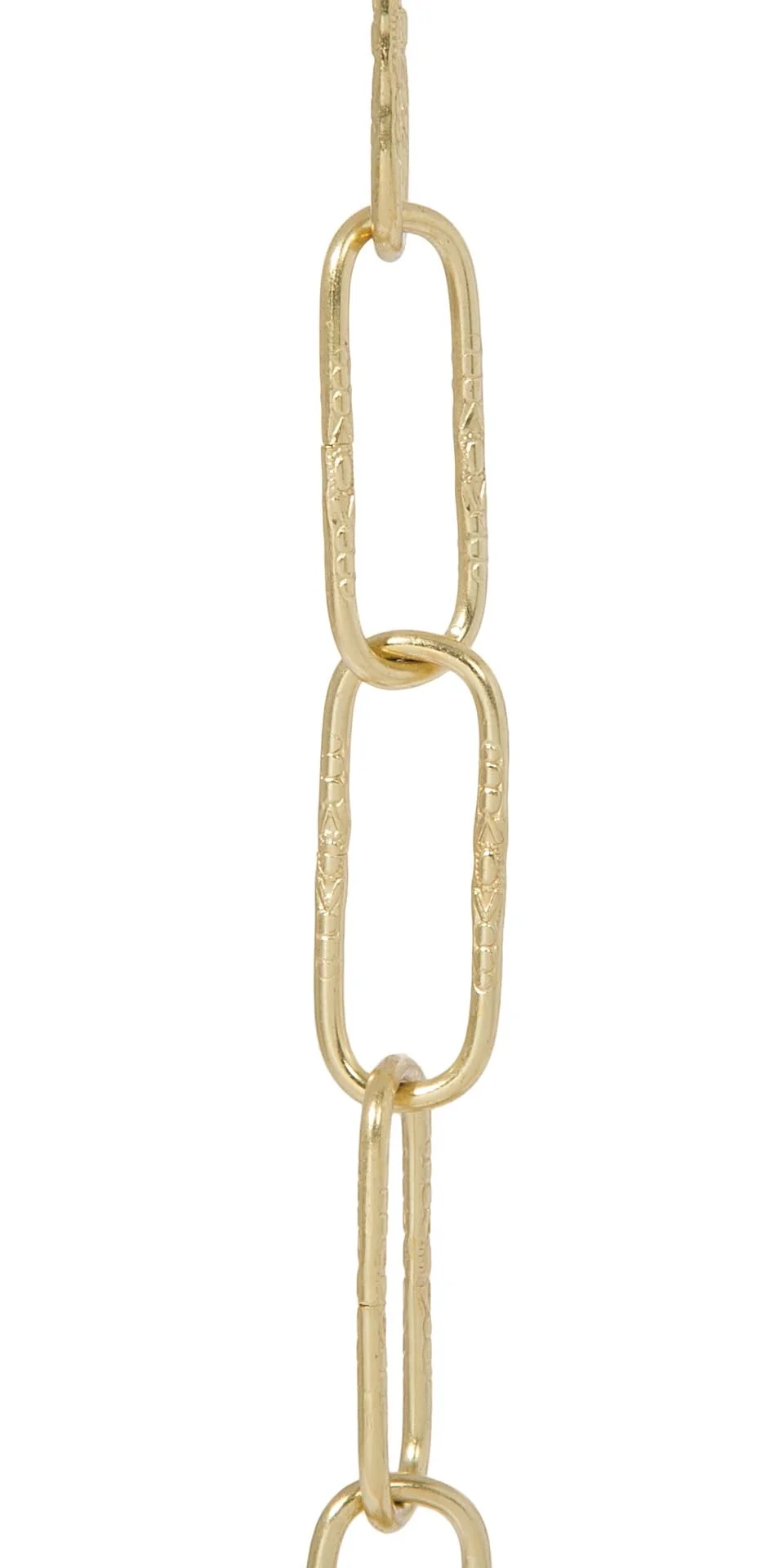 3 ft. 10 Gauge Embossed Steel Chain, Brass Plated (13015)