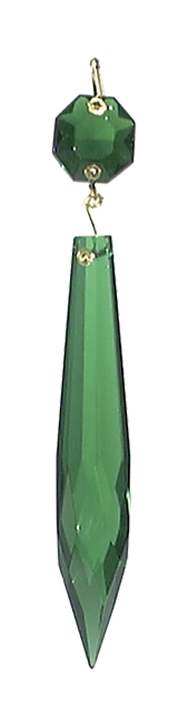 3" Green U-Drop Prism, ~4-1/4" overall length (55030G)
