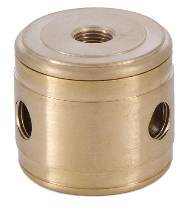 Turned Brass 2-P.C. Cluster Body, 3-Light, Unfinished (10436)