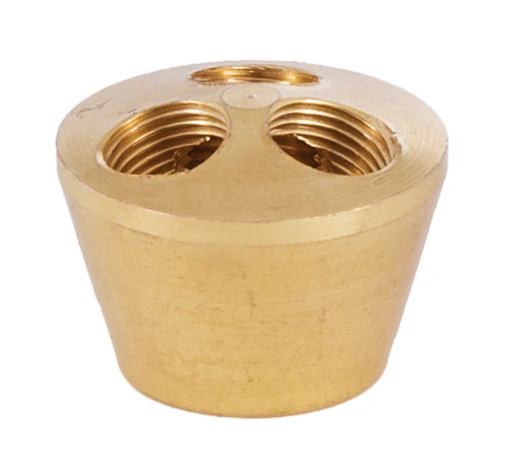 Turned Brass 1-P.C. Modern Cluster, 3-Light, Unfinished (10439U)