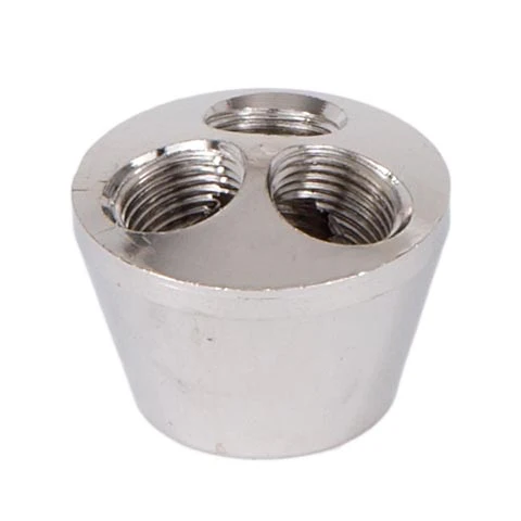 Turned Brass 1-P.C. Modern Cluster, 3-Light, Nickel Plated (10439N)