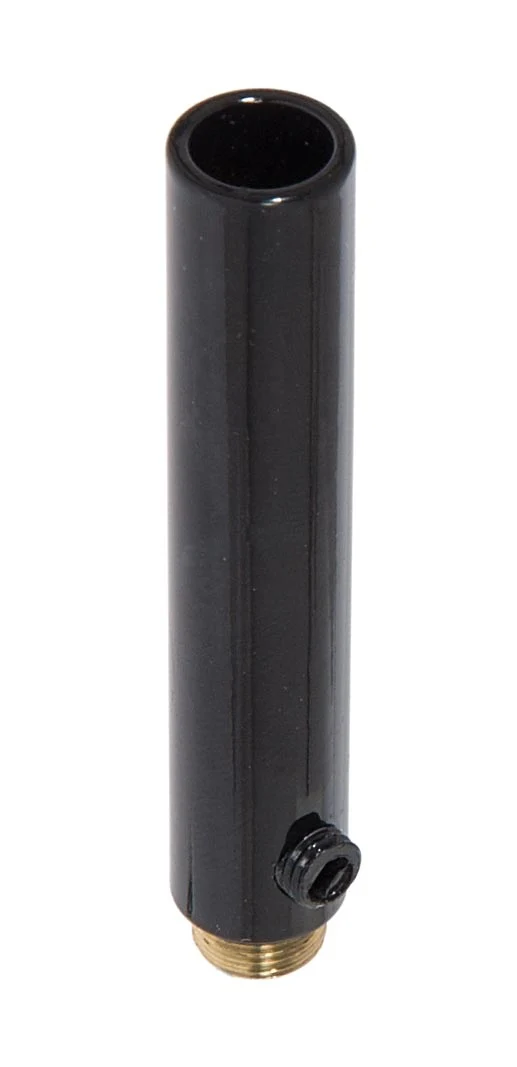 3 Inch Tall Glossy Black Brass Hollow Transition Cord Grip Bushing w/Polycarbonite Set Screw, 1/8M (26951BL) - Image 2