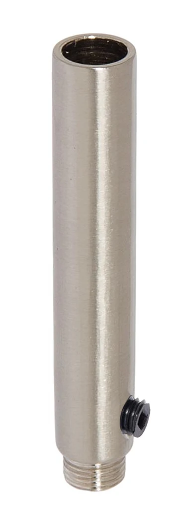 3 Inch Tall Satin Nickel Brass Hollow Transition Cord Grip Bushing w/ Polycarbonite Set Screw, 1/8M (26951SN)