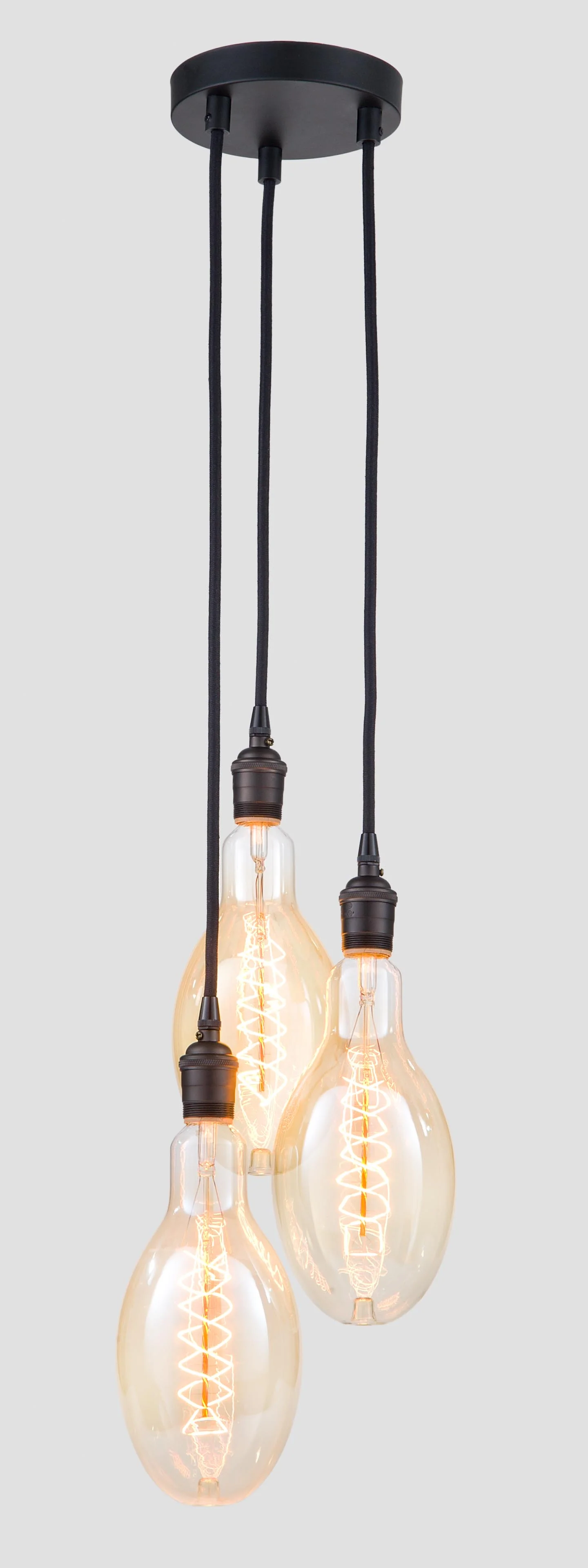 3-Port Lighting Fixture Canopy Kit w/Flat Black Finish, 6" dia. (11719BK) - Image 3