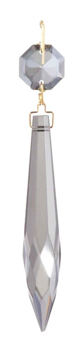 3" Smoke Finish U-Drop Lamp Prism, ~4-1/4" overall length (55030S)