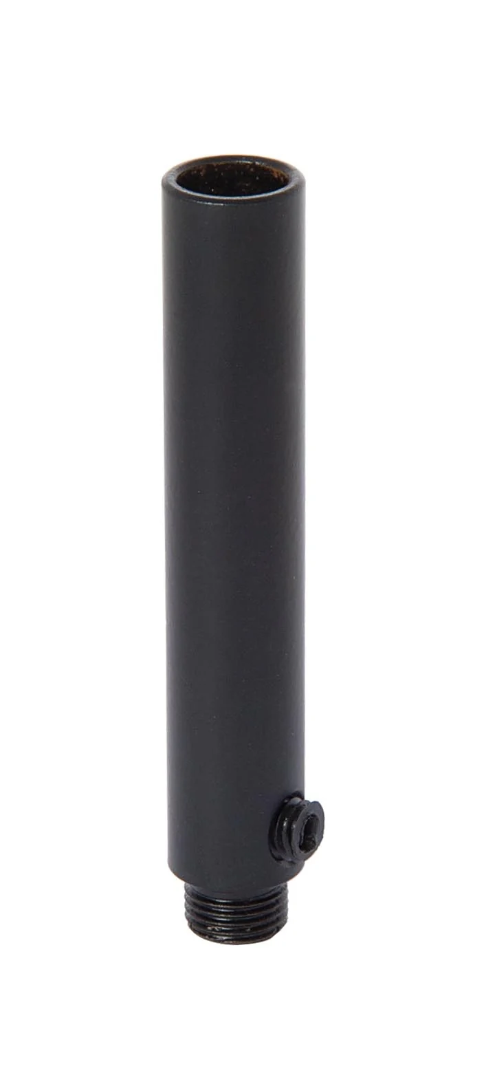 3" Tall Brass Satin Black Finish Hollow Transition Cord Grip Bushing w/Plastic Polycarbonite Set Screw, 1/8M (26951BK)