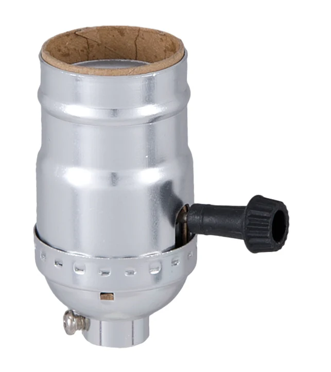 3-Way Turn Knob Lamp Socket, Nickel Finish (48346N) - Image 2