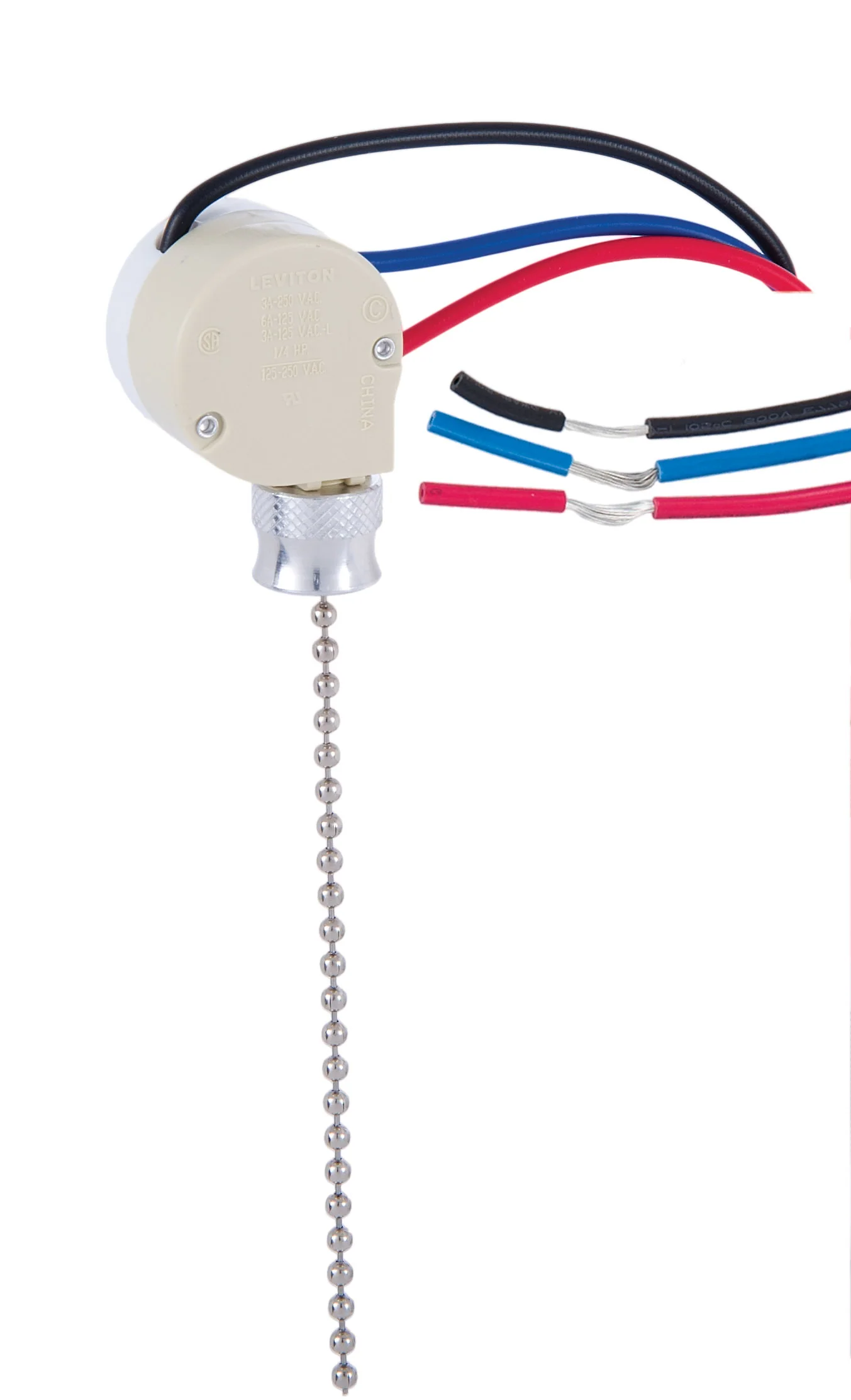 3-Way Nickel Ceiling Fan Switch (40412)