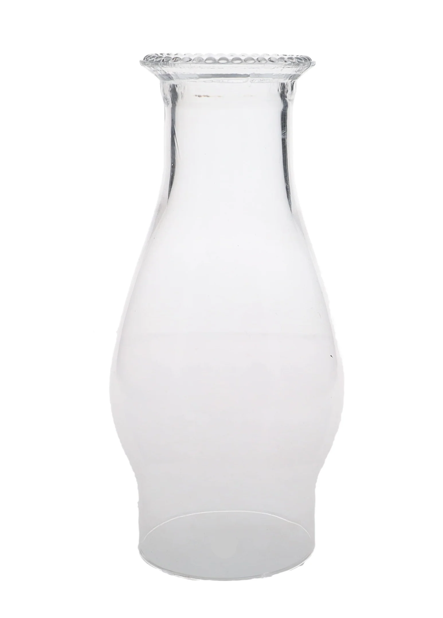3" Fitter, 8-1/4" Tall Clear Beaded-Top Glass Lamp Chimney (57936C) - Image 2
