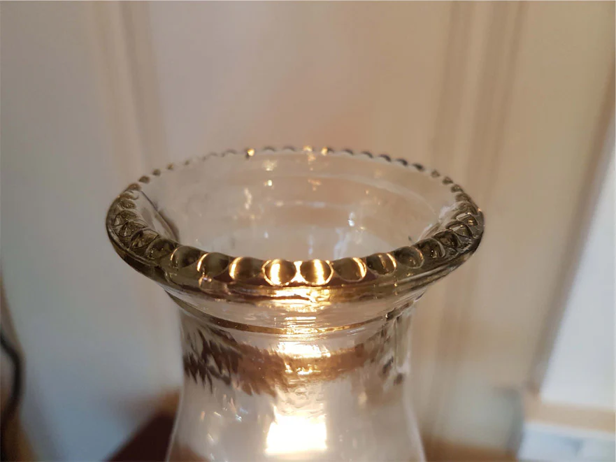 3" Fitter, 8-1/4" Tall Clear Beaded-Top Glass Lamp Chimney (57936C) - Image 7