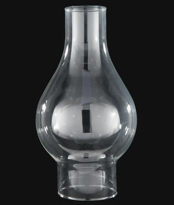 3" Fitter, 9-1/4" Tall Clear Chimney, Large Bulge (57964)