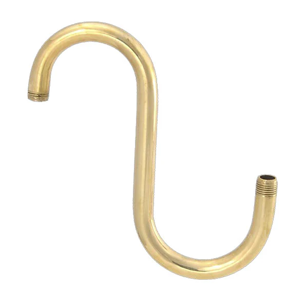 4-1/2" Brass Bent Lamp or Fixture Arm (12073U)