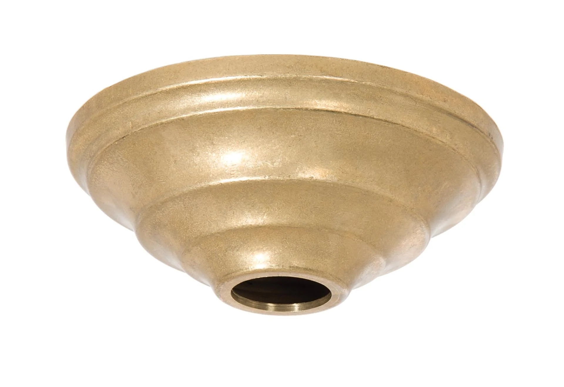 4-11/16 Inch Diameter Wave Pattern Unfinished Brass Die Cast Lamp Canopy (11439U)