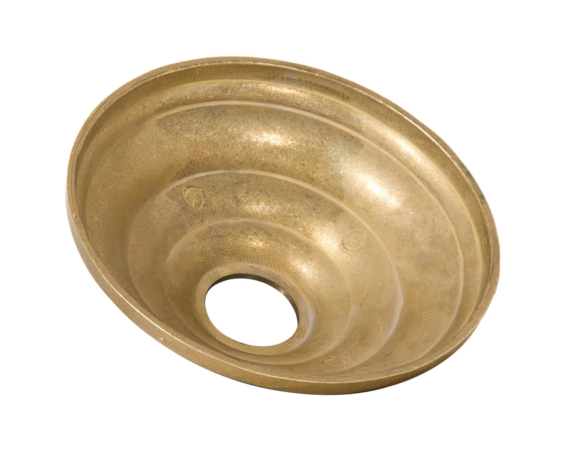 4-11/16 Inch Diameter Wave Pattern Unfinished Brass Die Cast Lamp Canopy (11439U) - Image 2