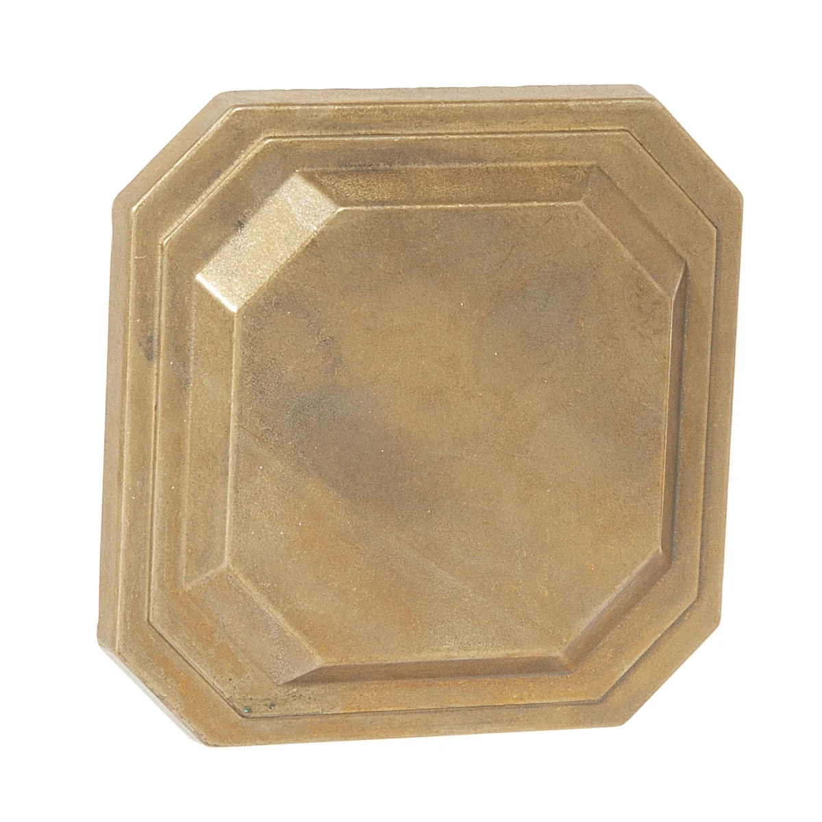 4-7/8 Inch Wide Square Unfinished Die Cast Brass Back-plate or Canopy, No Center Hole (11770U)