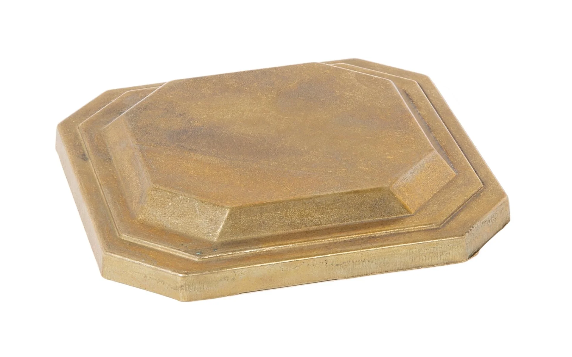 4-7/8 Inch Wide Square Unfinished Die Cast Brass Back-plate or Canopy, No Center Hole (11770U) - Image 2