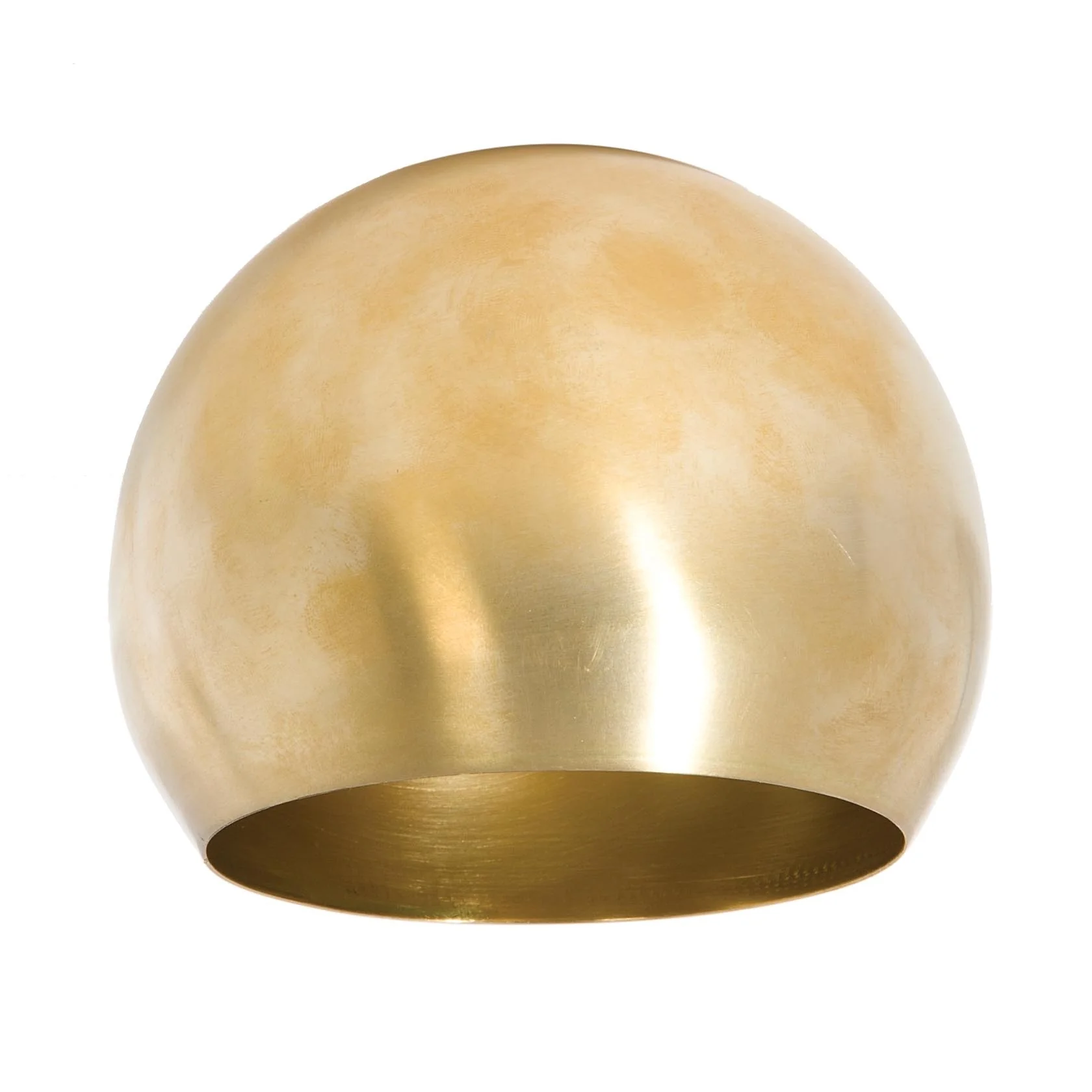 4.723" Dia. Eyeball-Shaped Metal Lamp Shade, Unfinished Satin Brass (08355U) - Image 2