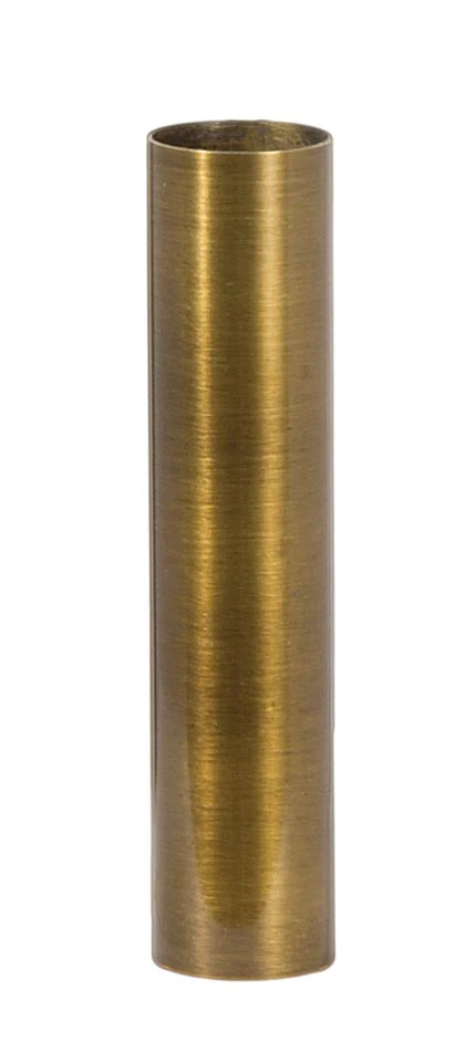 4" Brass Tube Candle Cover - CANDELABRA Size. Antique Brass Finish (19909A)