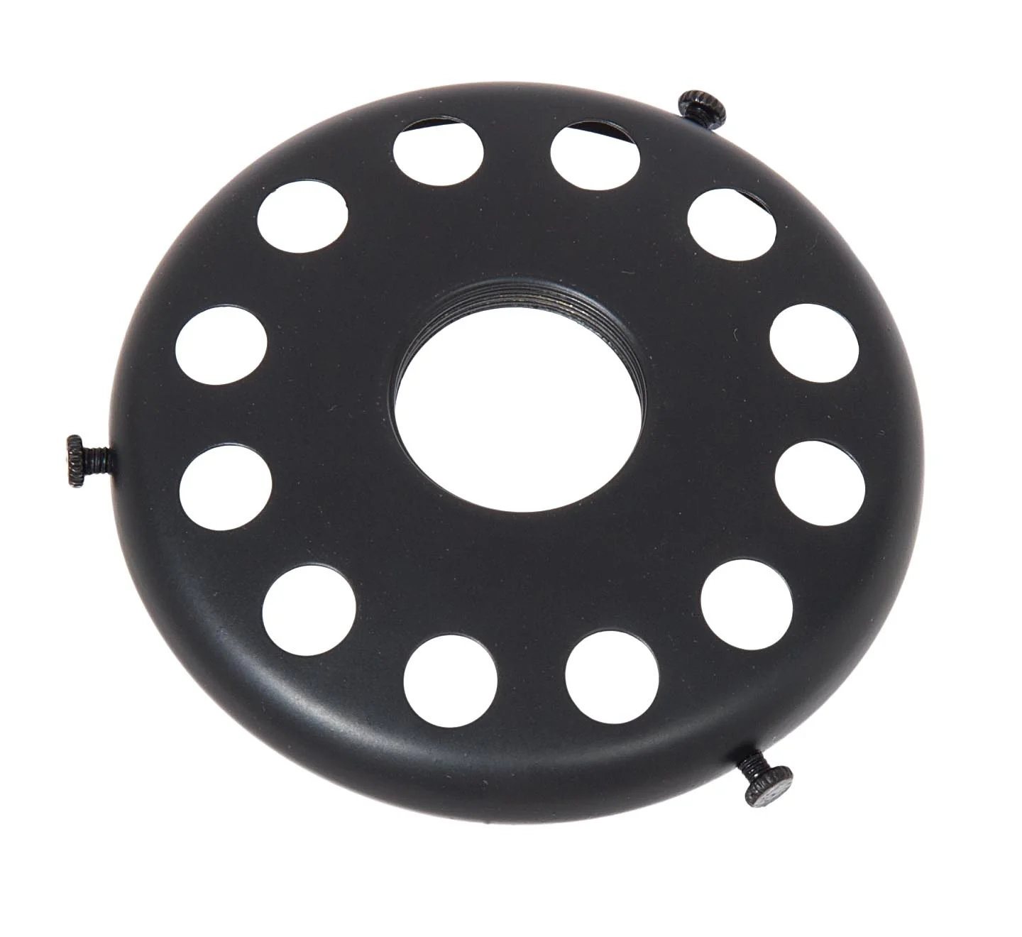 4" Fitter Screw-on, Uno-Style Shade Holder w/ Rosette Set Screws, Satin Black (10728BK)