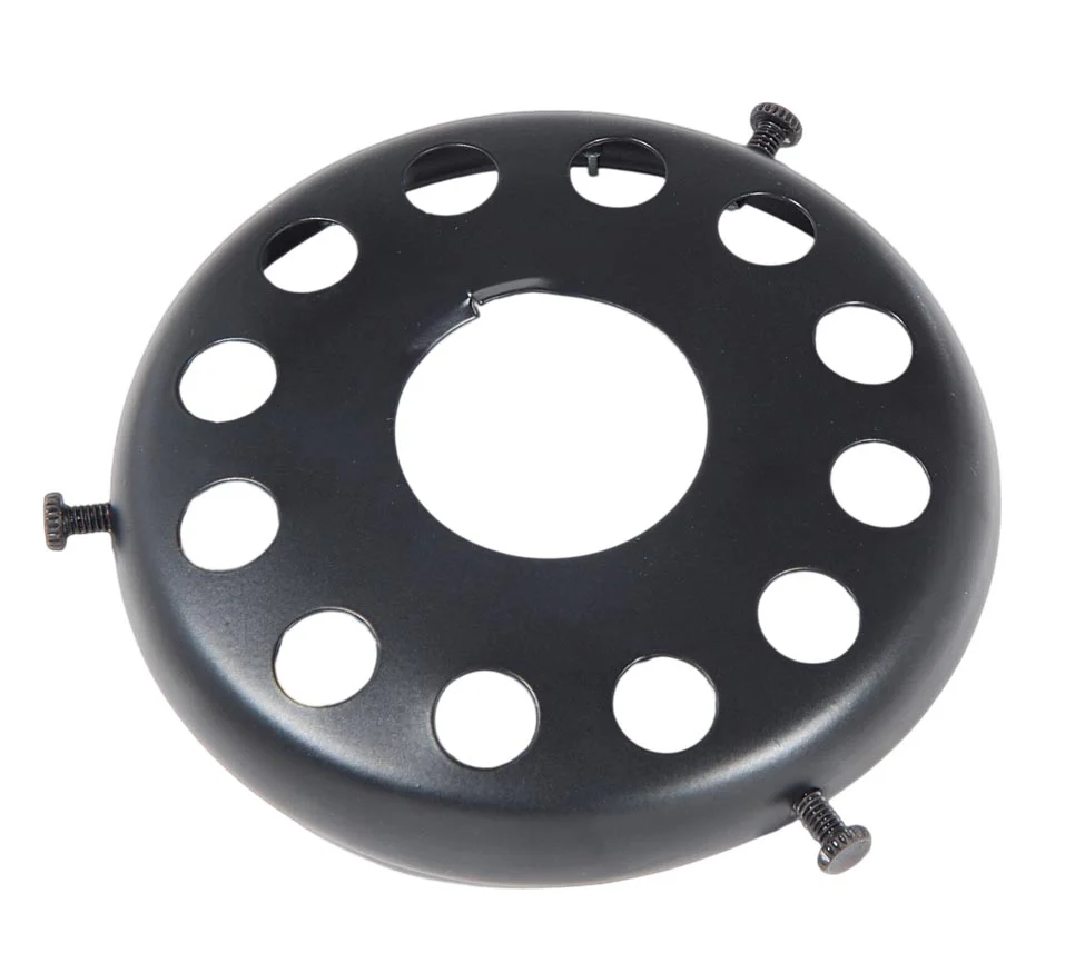 4" Fitter Size Shade Holder for Threaded Lamp Sockets w/Captive Ring (20047BK)