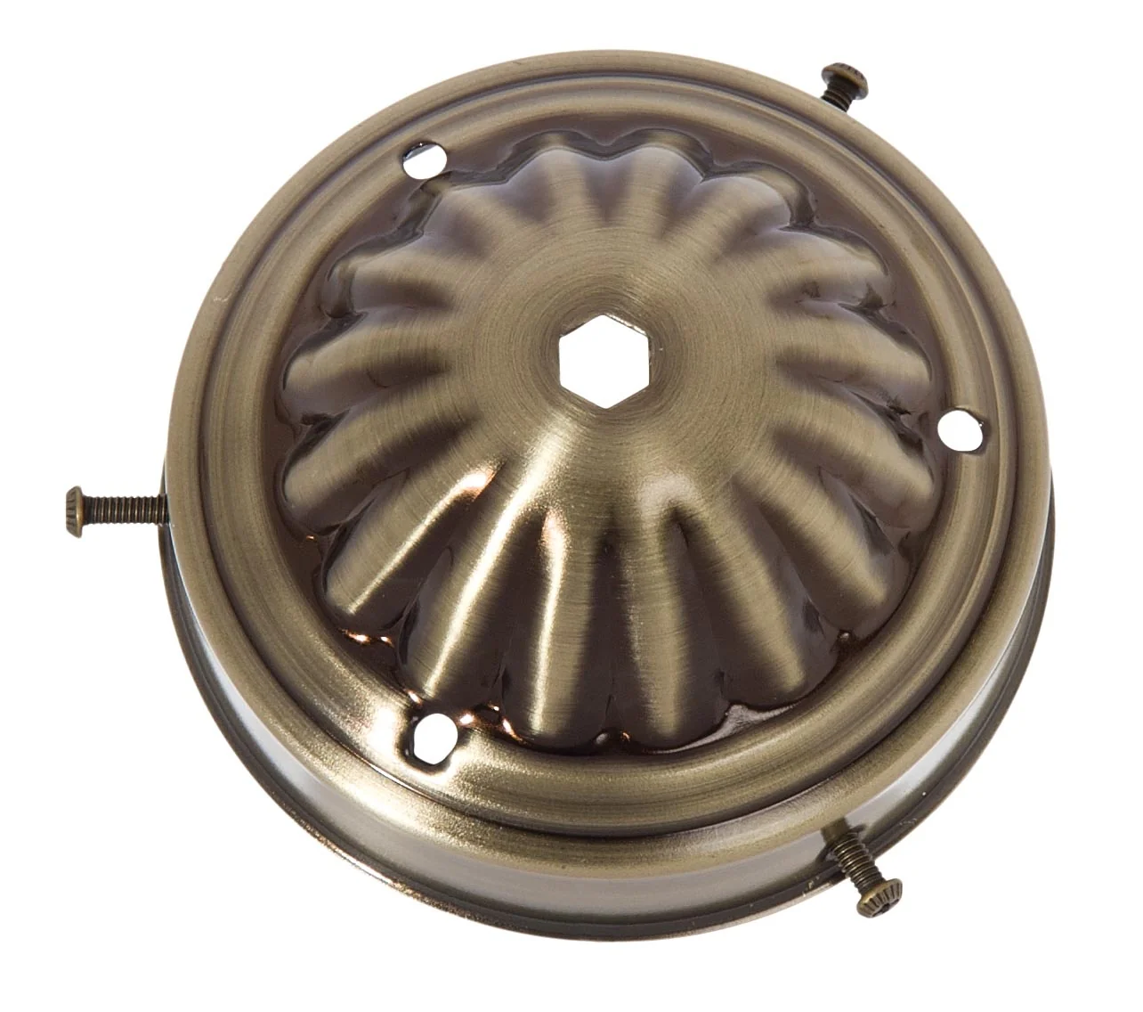 4" Fitter Steel Shade Holder, 1/8 IP, Antique Brass (10919A)