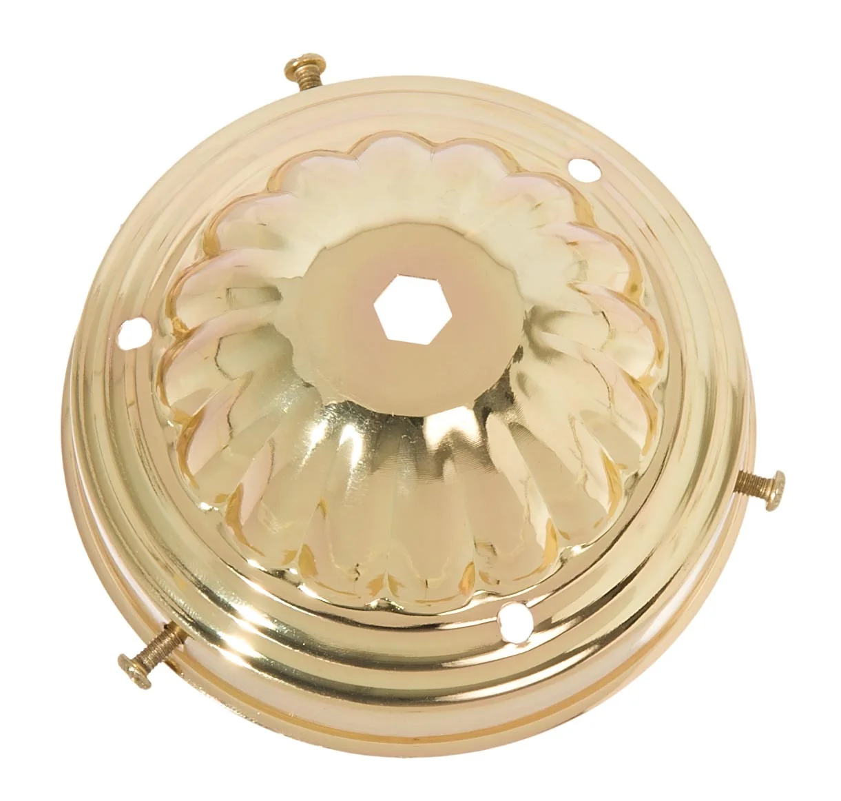 4" Fitter Steel Shade Holder, 1/8 IP, Brass Plated (10919)