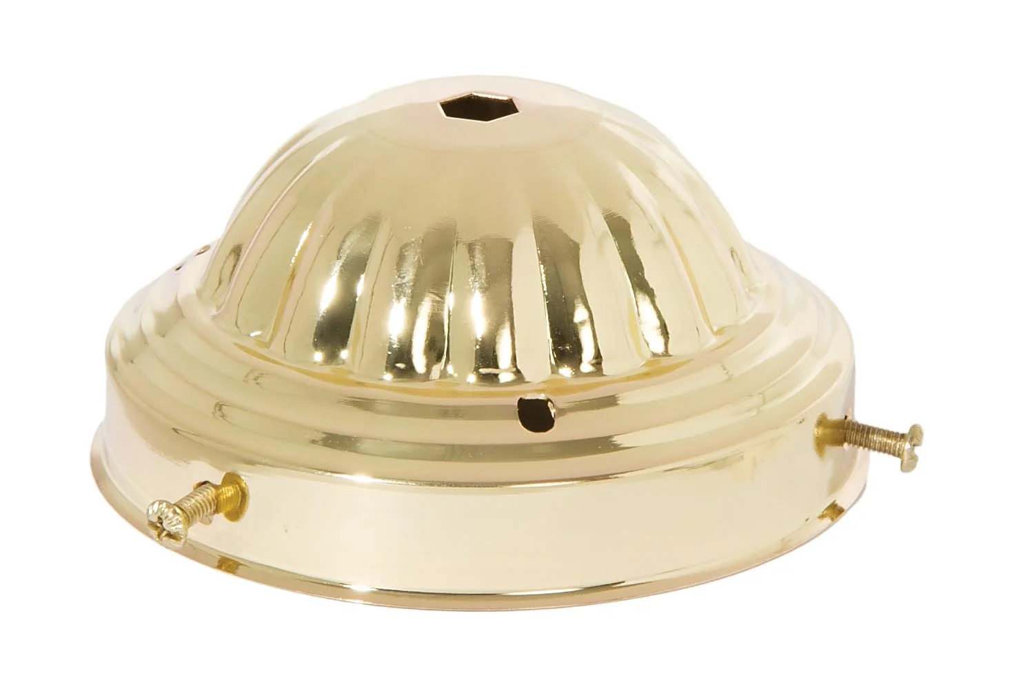 4" Fitter Steel Shade Holder, 1/8 IP, Brass Plated (10919) - Image 2