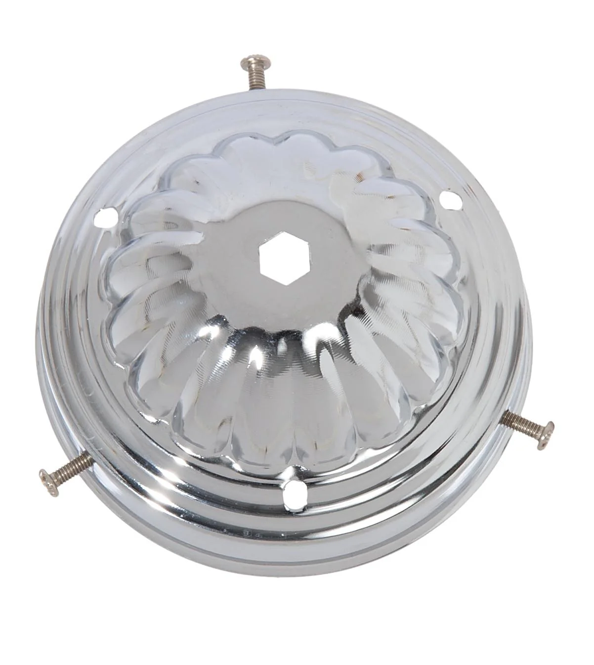 4" Fitter Steel Shade Holder, 1/8 IP, Chrome Plated (10919CH)