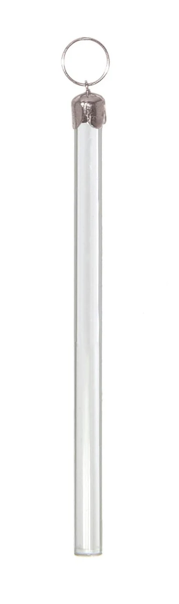 4" (100 mm) Clear Glass Pencil Prism, Choice of Brass or Nickel Hardware (54090)