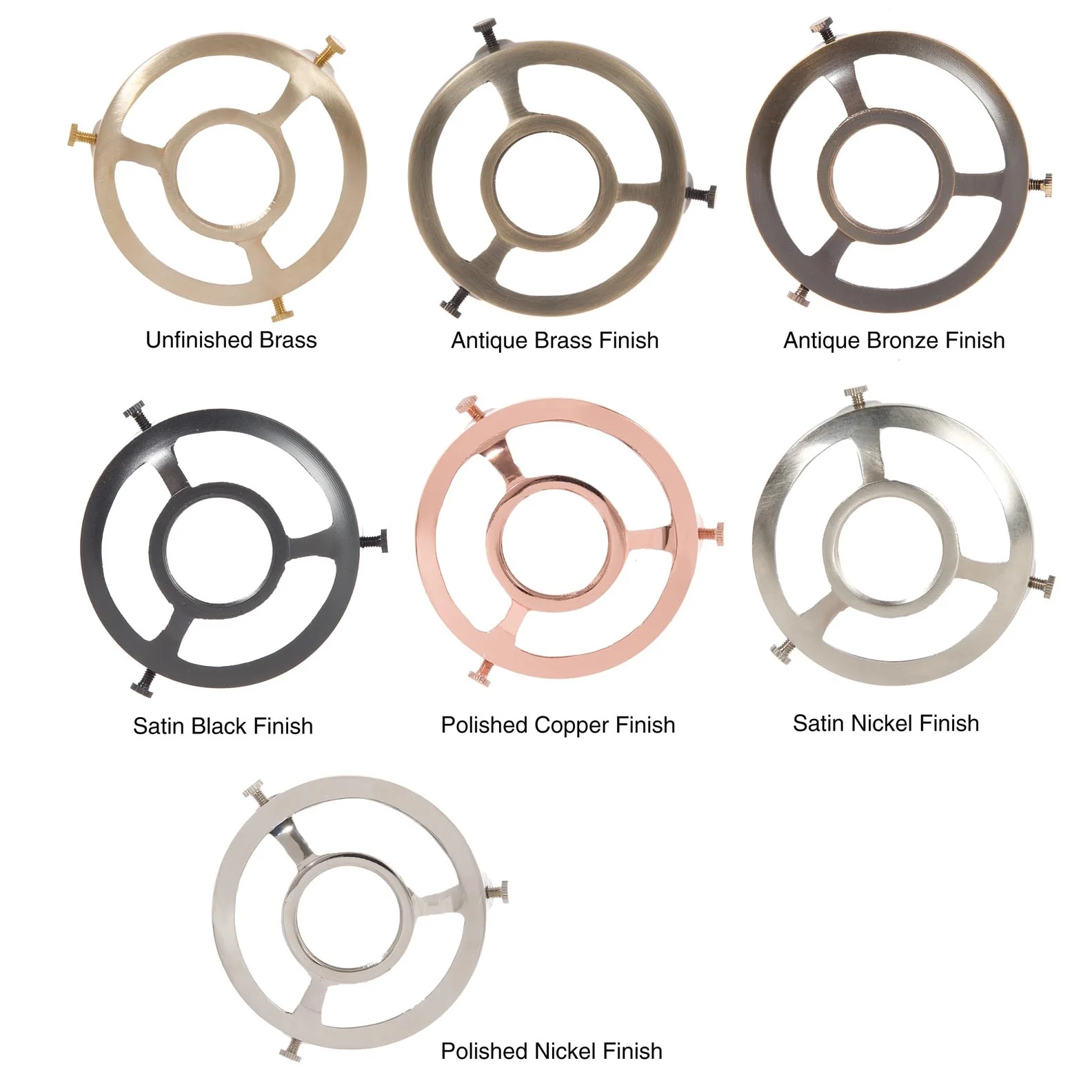 4 Inch Fitter Solid Cast Brass Universal UNO Gallery, Choice of Finish (10708A) - Image 3