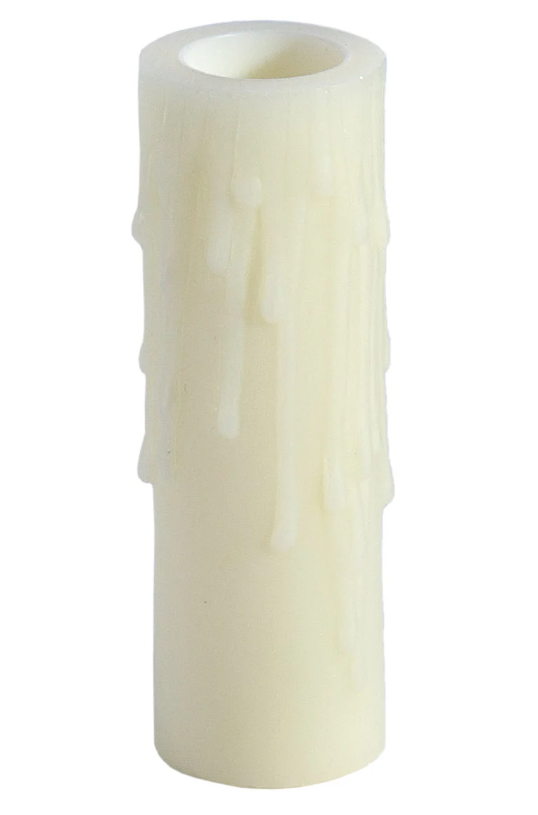 4" Tall Extra Wide Ivory Polybeeswax Candle Cover, CANDELABRA Size (19820i)