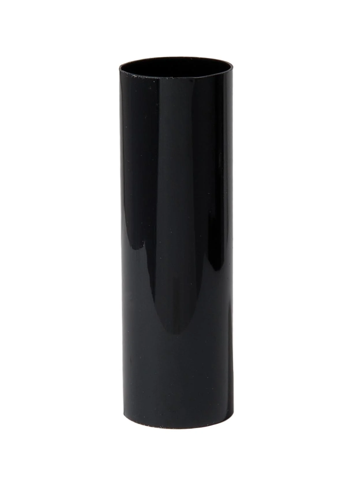 4 Inch Tall Black Plastic Medium Base Sized Candle Cover (19930BK)