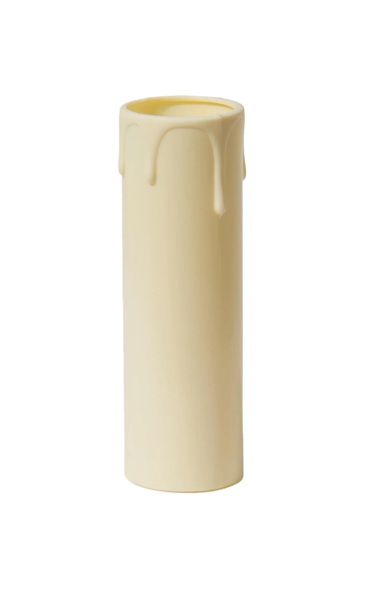 4 Inch Tall Ivory Plastic Medium Sized Candle Cover (19815)
