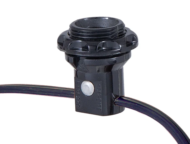 4-Light E12 Candelabra Socket Harness Set Each With Phenolic Ring & 18/2 Wire Leads (47640)