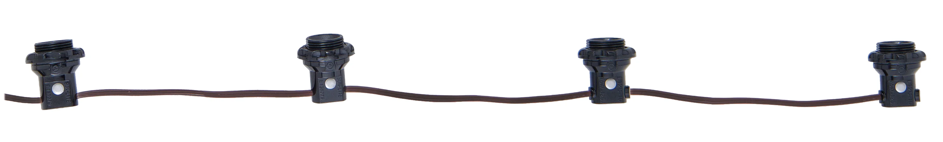 4-Light E12 Candelabra Socket Harness Set Each With Phenolic Ring & 18/2 Wire Leads (47640) - Image 2