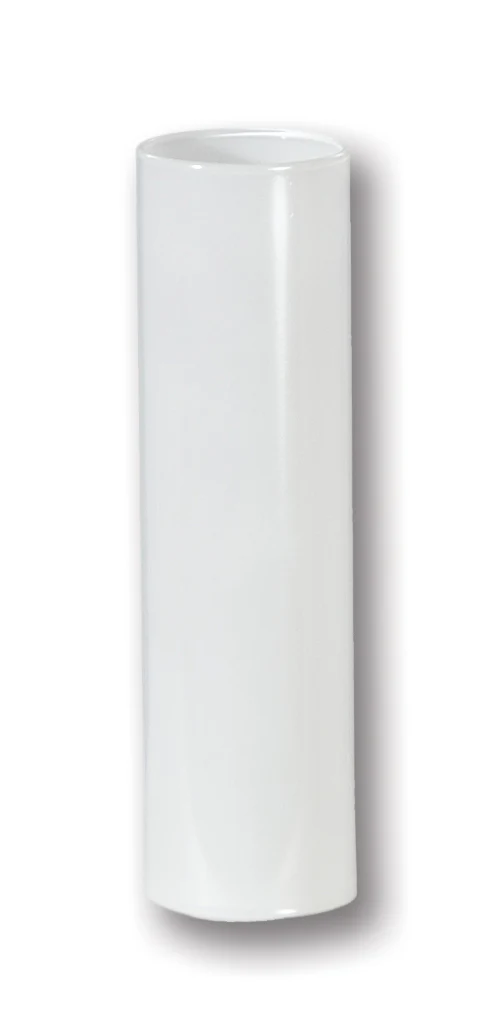 4" White Glass E14 Candle Cover - EURO Size. (19904)