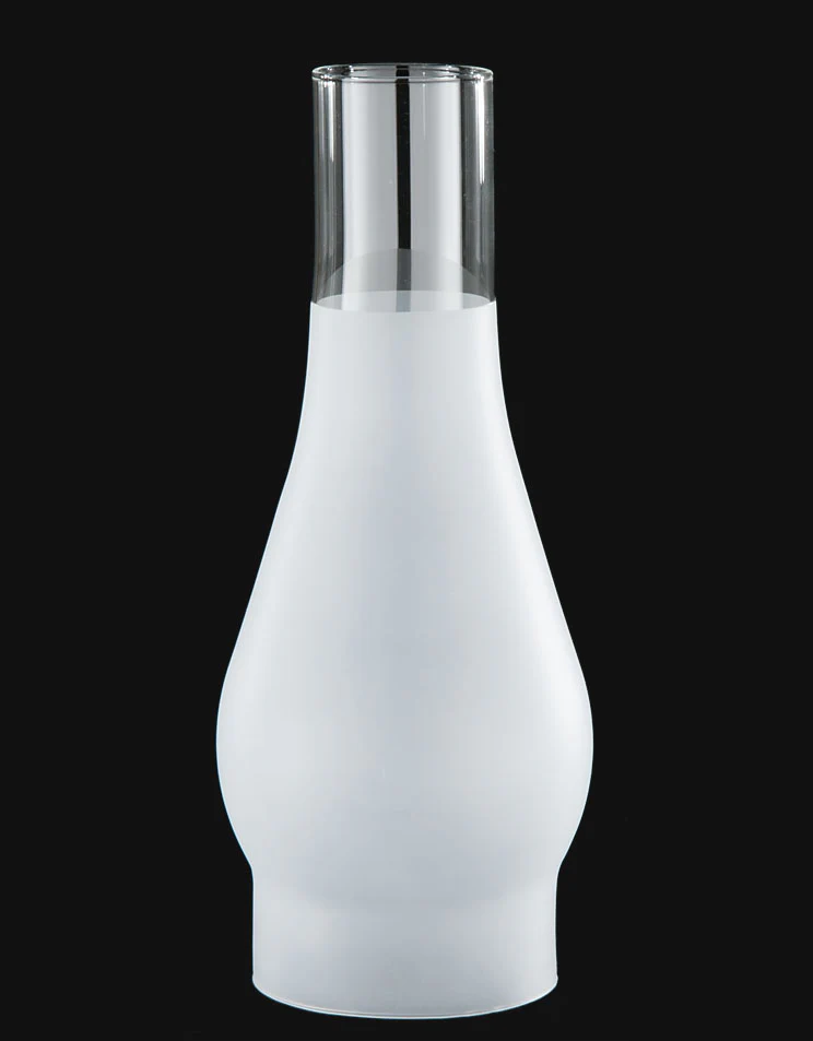 4" Fitter, 12" Tall, 3/4 Sandblasted Big Store Lamp Chimney (57981)