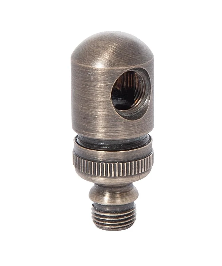 43mm Tall Brass Lamp Swivel, 1/8M x 1/8F, 1/8IPS, Antique Brass (20503A)