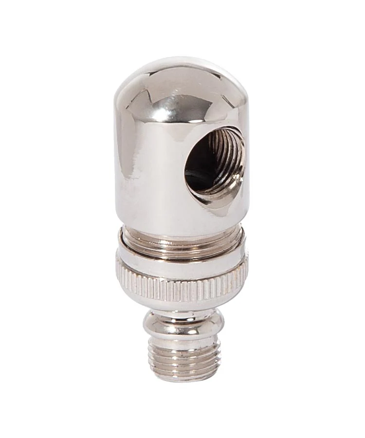 1 11/16" Tall Brass Lamp Swivel, 1/8M x 1/8F, 1/8IPS, Nickel Plated (20503N)