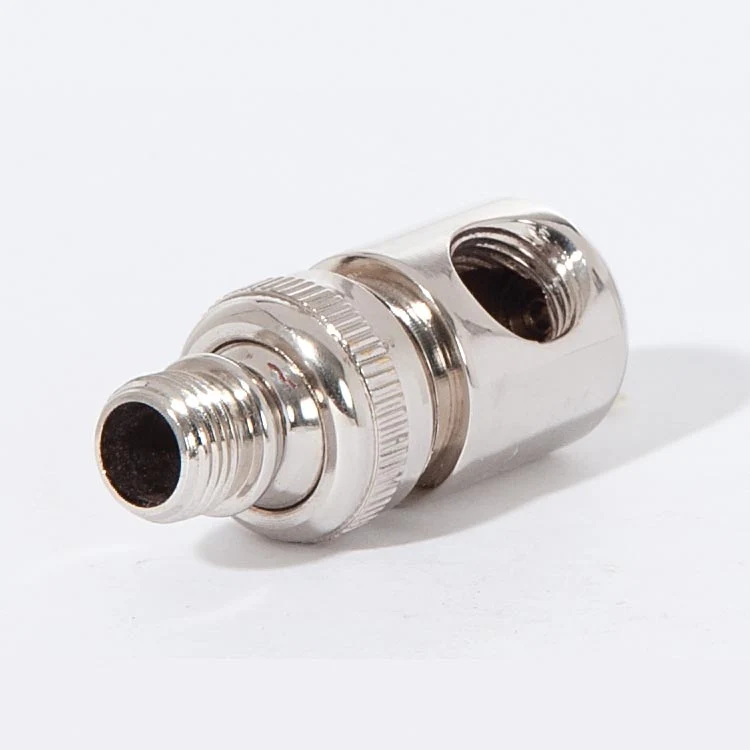 1 11/16" Tall Brass Lamp Swivel, 1/8M x 1/8F, 1/8IPS, Nickel Plated (20503N) - Image 2