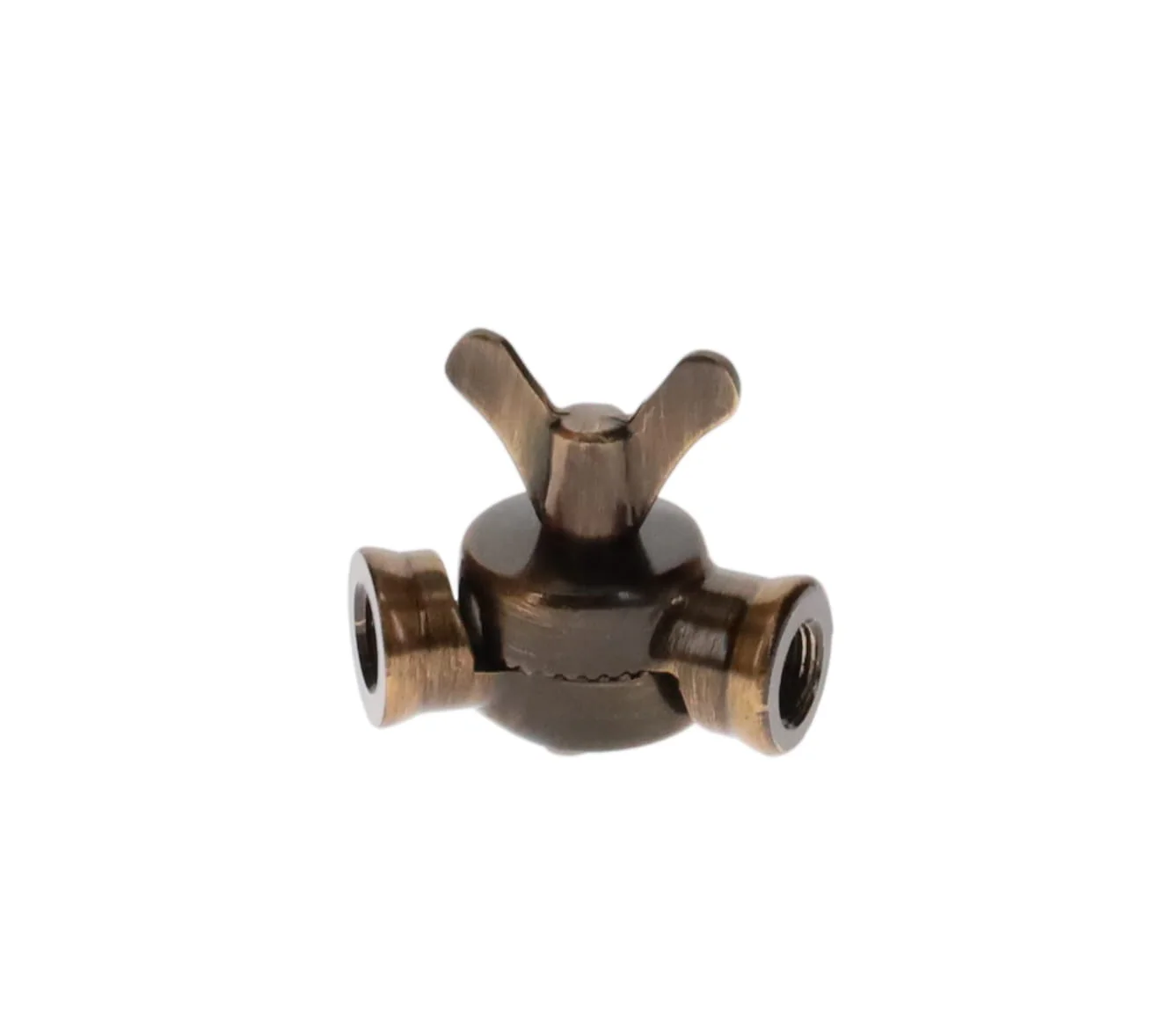 45mm Tall Lamp Swivel with Teeth & Butterfly Pin, Female 1/8 IPS, Antique Bronze (20530B) - Image 2