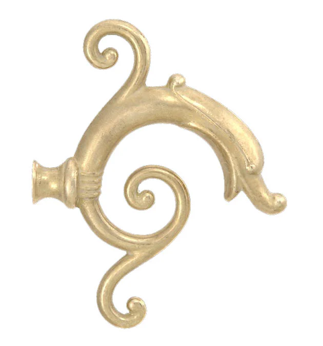 5 1/2" Cast Brass Armback, 1/8F X 1/8F (10482U)