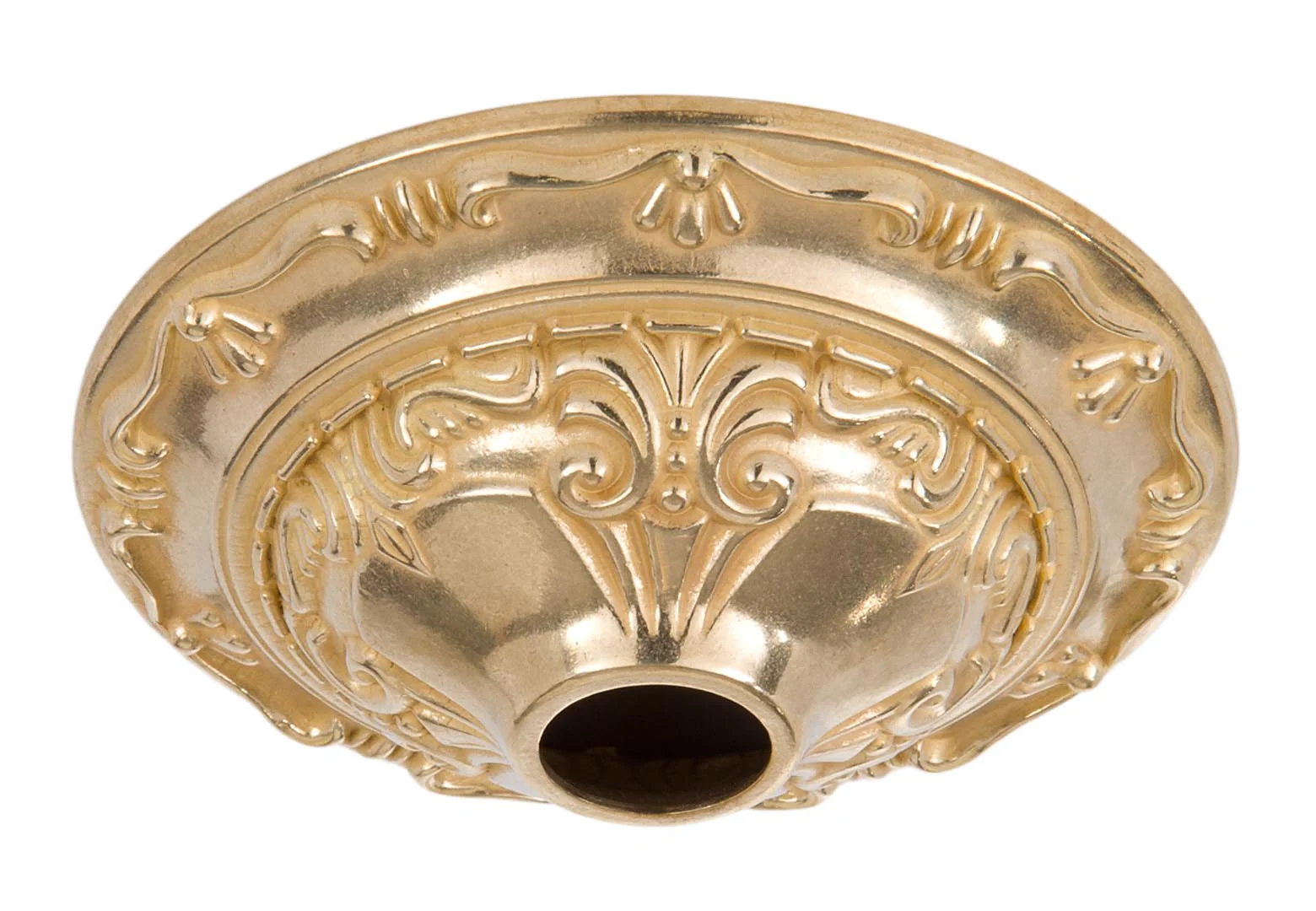 5-1/2" Diameter, Die Cast Brass Ceiling Canopy with Classic Design, 1-1/16 inch center slip (11875U)