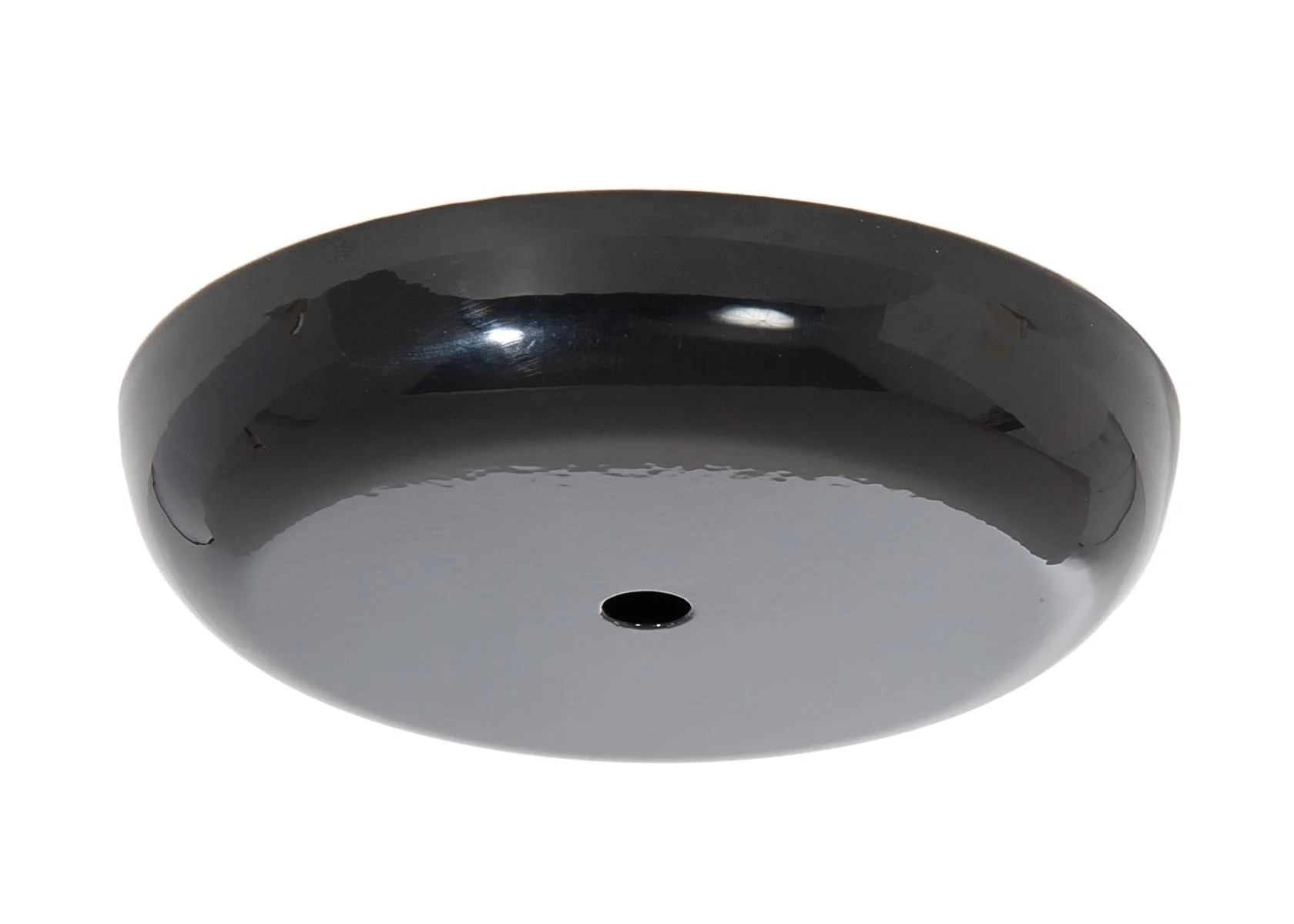 5-1/8 Inch Diameter Glossy Black Finish Steel Ceiling Canopy, 1/8IP Slip (11811B)