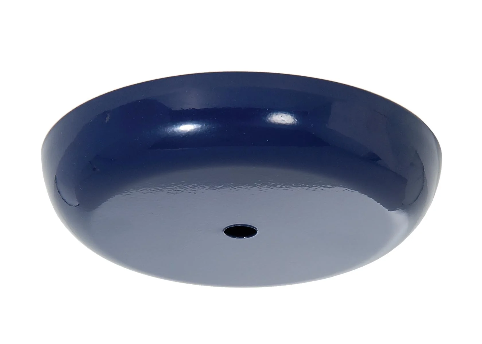 5-1/8 Inch Diameter Glossy Blue Finish Steel Ceiling Canopy, 1/8IP Slip (11811BL)